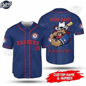 Custom Texas Rangers Baseball Jersey Style 1