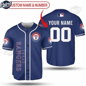 Custom Texas Rangers MLB Baseball Jersey Style 1