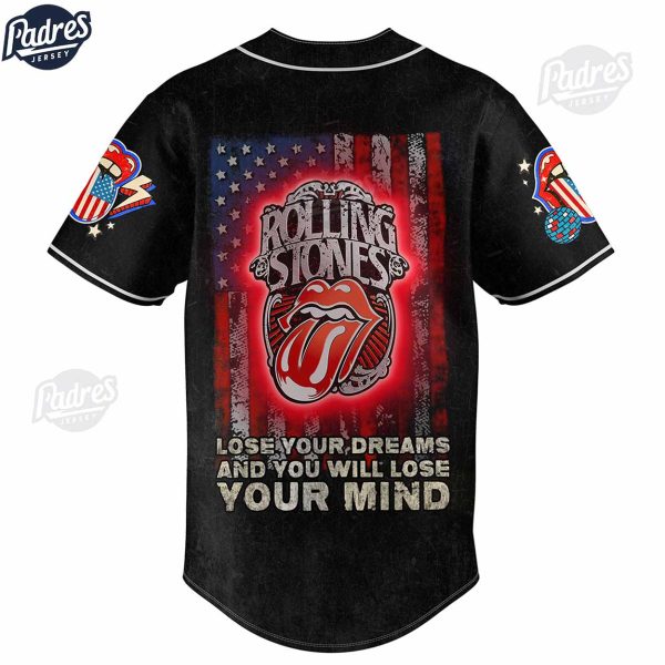 Custom The Rolling Stones Party In The USA Baseball Jersey 3