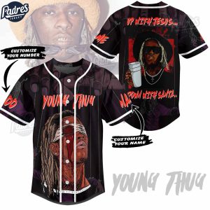 Custom Young Thug Baseball Jersey Style 1