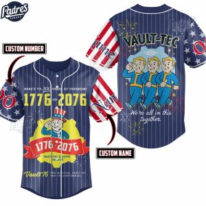 Fallout Celebrate 300 Years Of FREEDOM With Vault-Tec Baseball Jersey