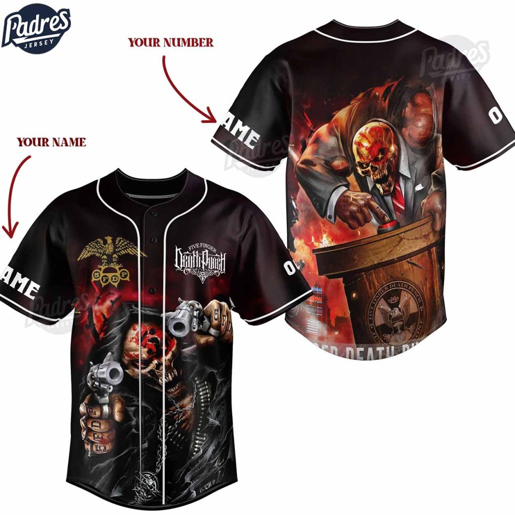 Five Finger Death Punch Custom Music Baseball Jersey