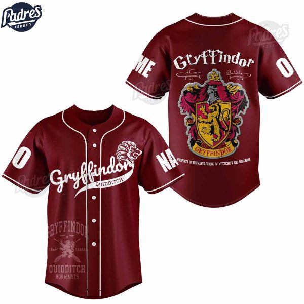 Gryffindor Quidditch Harry Potter Custom Baseball Jersey 2