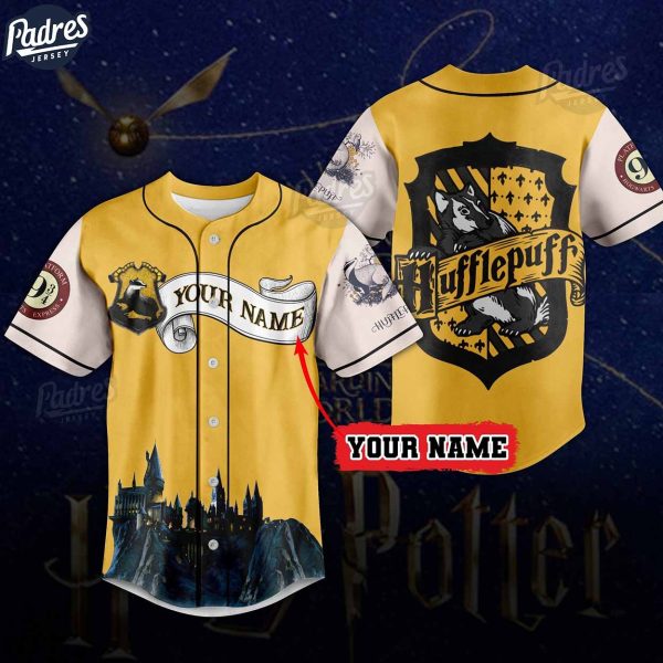 Hufflepuff House Harry Potter Custom Baseball Jersey 1
