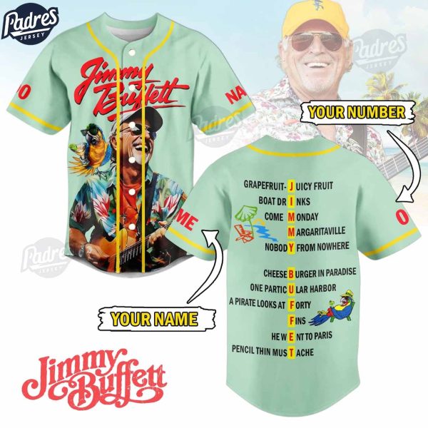 Music Jimmy Buffett Albums Custom Baseball Jersey 1