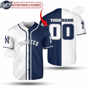 New York Yankees Custom Baseball Jersey Style 1