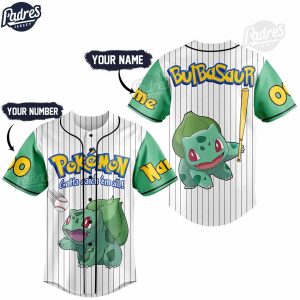 Pokemon Bulbasaur Custom Baseball Jersey 1