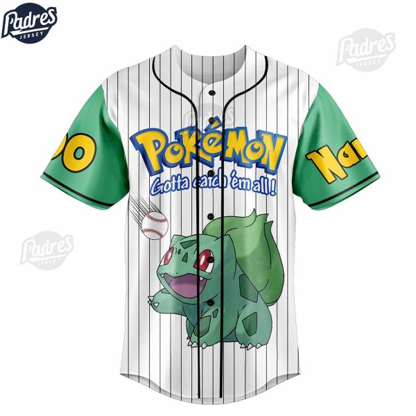 Pokemon Bulbasaur Custom Baseball Jersey 2