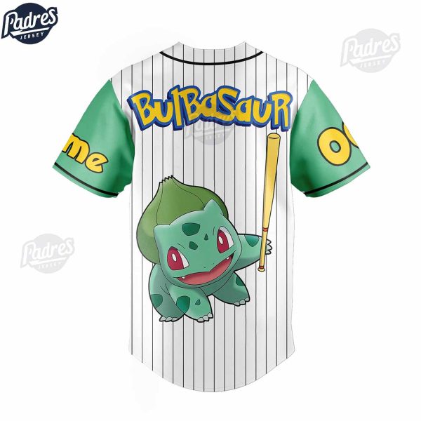 Pokemon Bulbasaur Custom Baseball Jersey 3