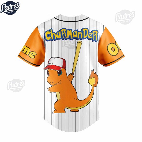 Pokemon Charmanders Custom Baseball Jersey 3