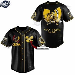 Wu-Tang Clan Cream Baseball Jersey Shirt