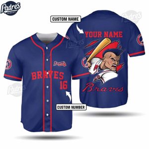 Atlanta Braves Custom MLB Baseball Jersey Gift 1