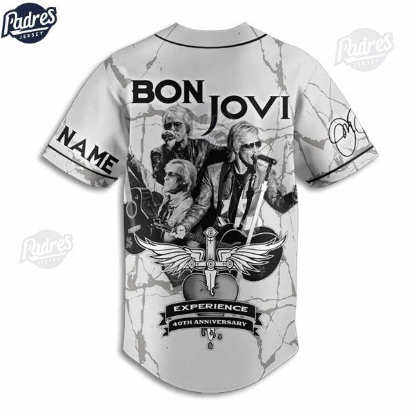 Bon Jovi Experience 40th Anniversary Baseball Jersey Style 23