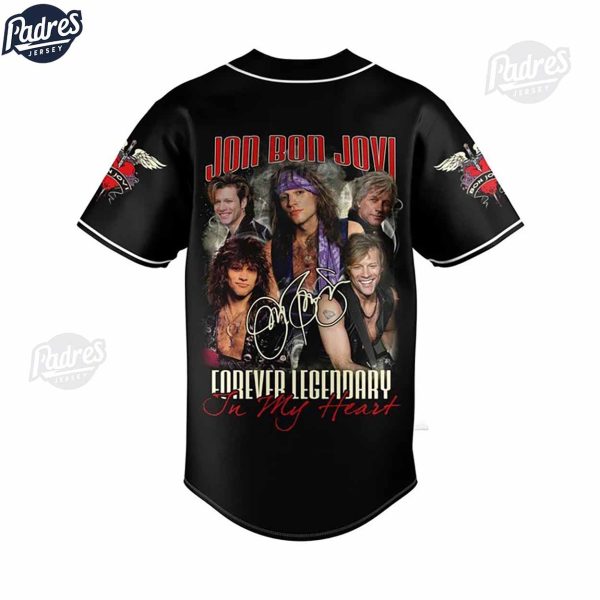 Bon Jovi Legendary Forever In My Heart Custom Baseball Jersey 3