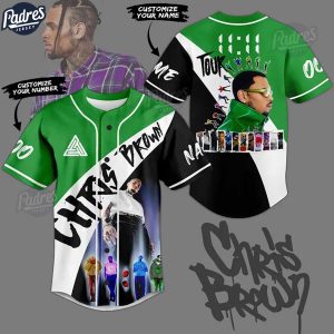Chris Brown Tour Custom Baseball Jersey Style 1