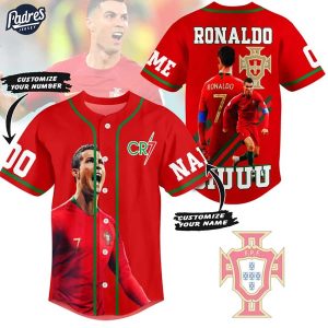 Cristiano Ronaldo Portugal Custom Baseball Jersey Style 1