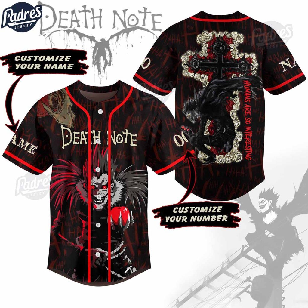 Custom Anime Death Note Baseball Jersey