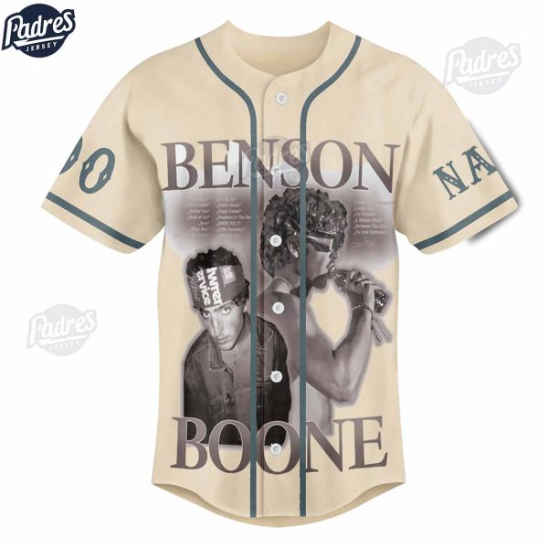 Custom Benson Boone World Tour Baseball Jersey 2