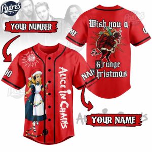 Custom Christmas Alice In Chains Baseball Jersey Style 1