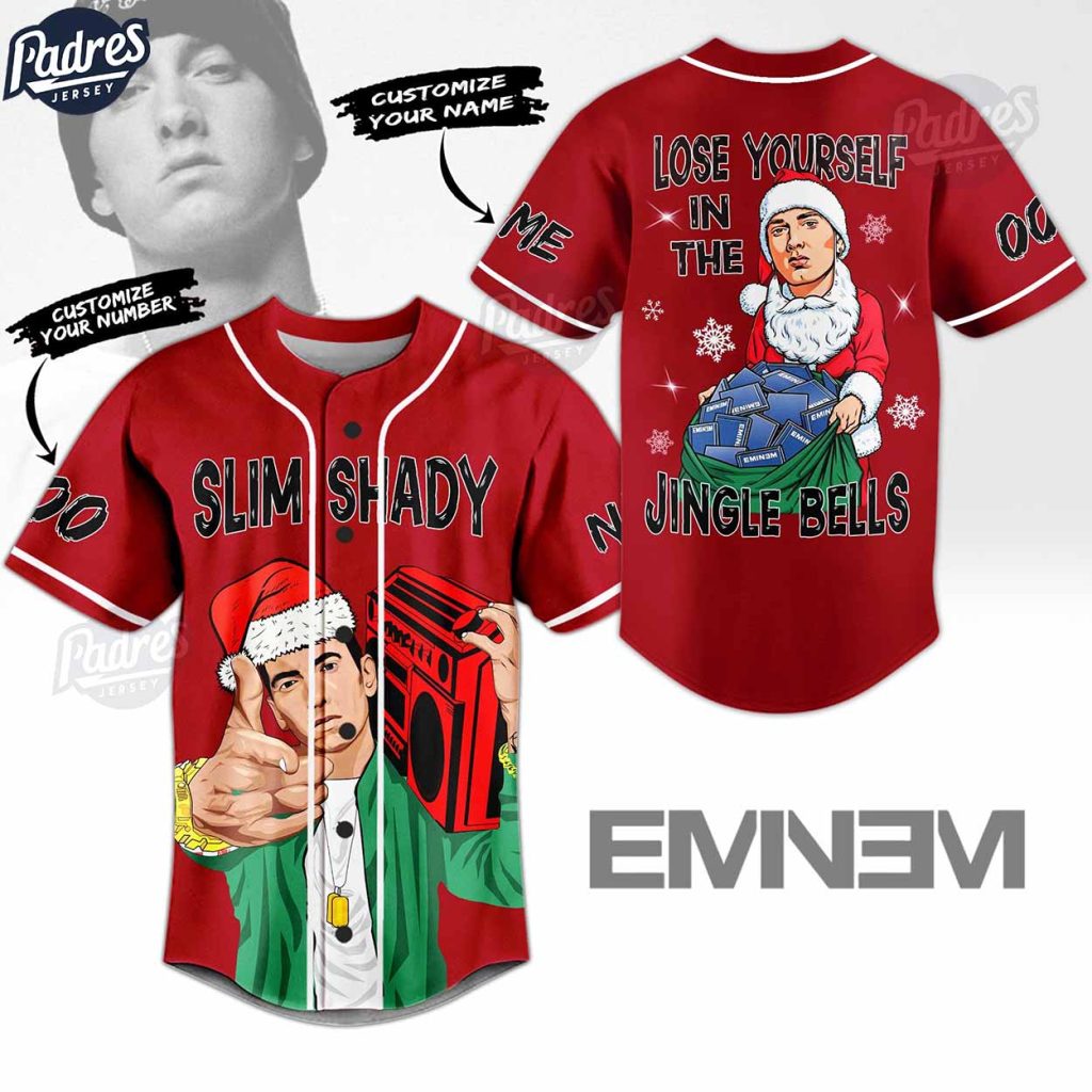 Custom Christmas Eminem Baseball Jersey Style