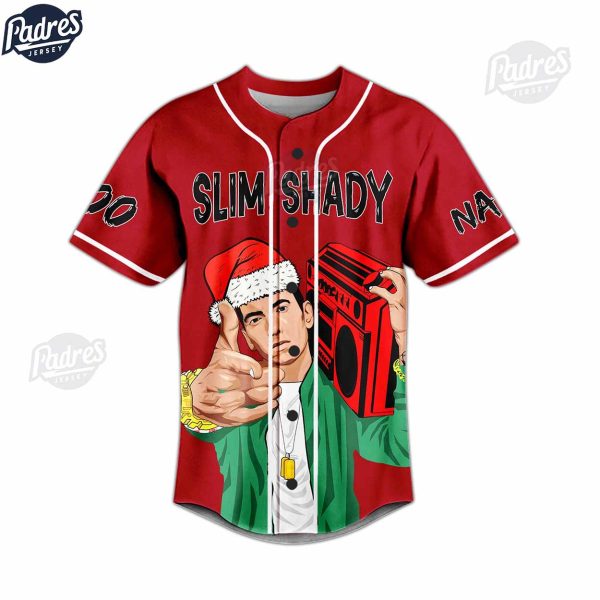 Custom Christmas Eminem Baseball Jersey Style 3