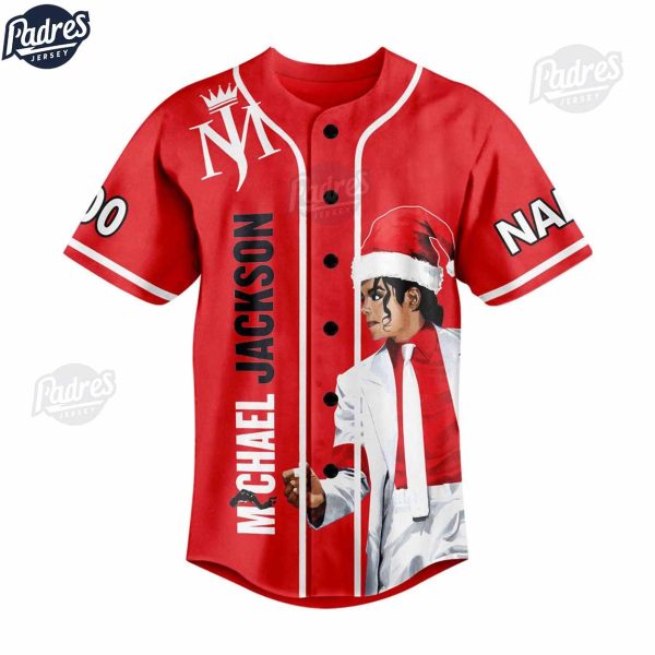 Custom Christmas Michael Jackson Baseball Jersey Style 3