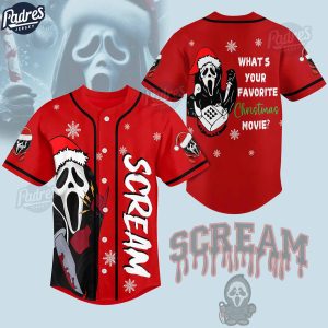 Custom Christmas Movie Scream Baseball Jersey Style 1