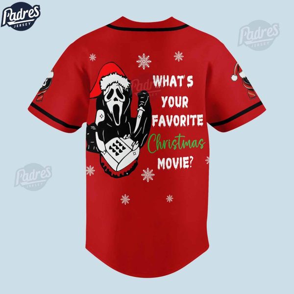 Custom Christmas Movie Scream Baseball Jersey Style 2
