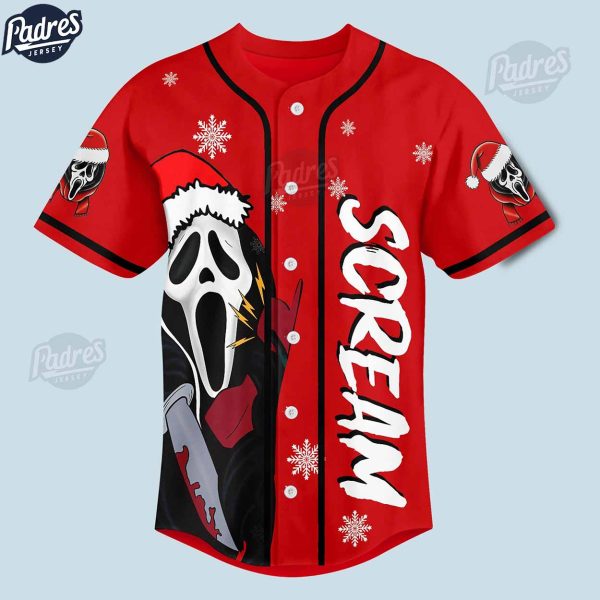 Custom Christmas Movie Scream Baseball Jersey Style 3