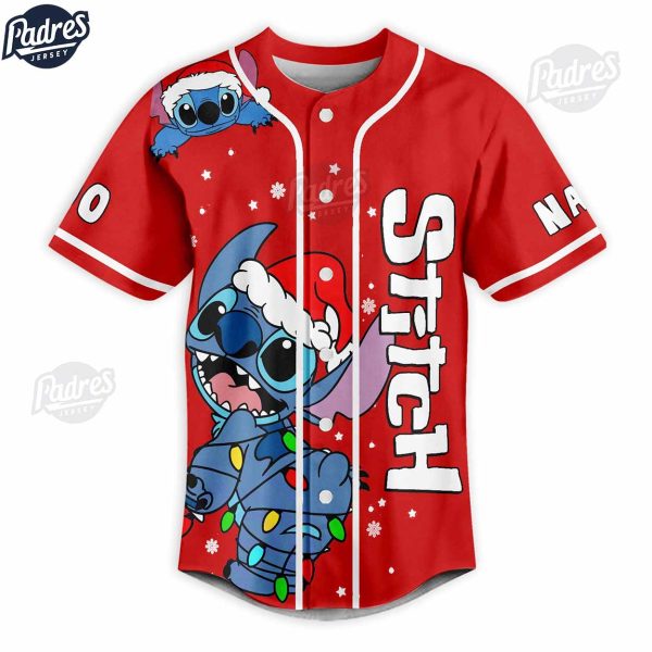 Custom Christmas Stitch Baseball Jersey Style 3