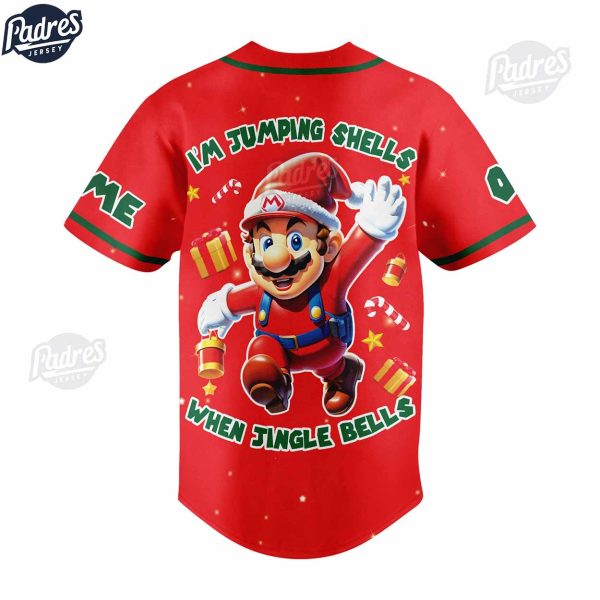Custom Christmas Super Mario Baseball Jersey Style 2