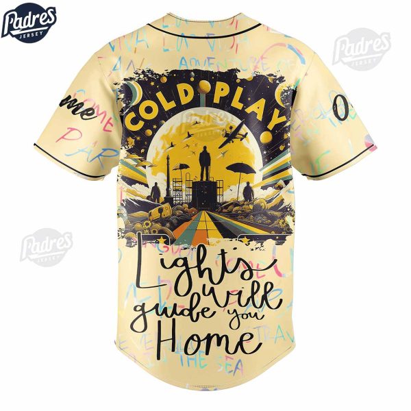 Custom Coldplay And It Was All Yellow Baseball Jersey 3