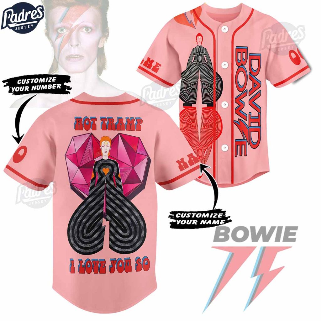 Custom David Bowie Valentine's Baseball Jersey