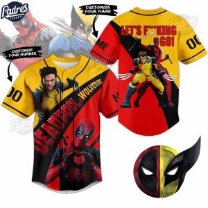 Custom Deadpool & Wolverine Baseball Jersey Style Gift