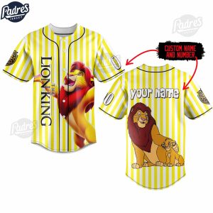Custom Disney Simba Lion King Baseball Jersey 1