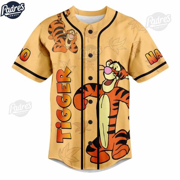 Custom Disney Tigger Is My Spirit Animal Winnie The Pooh Baseball Jersey 2
