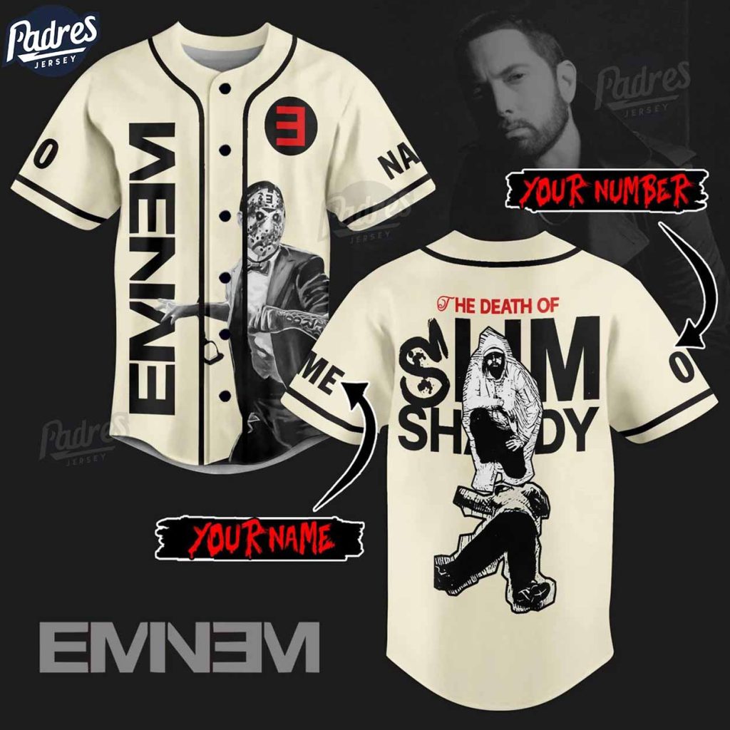 Custom Eminem The Death Of Slim Shady Baseball Jersey