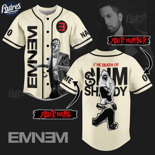 Custom Eminem The Death Of Slim Shady Baseball Jersey 1