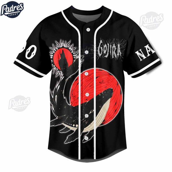 Custom Gojira Silvera Music Baseball Jersey 2