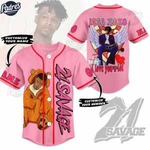 Custom Happy Valentine 21 Savage Baseball Jersey 1