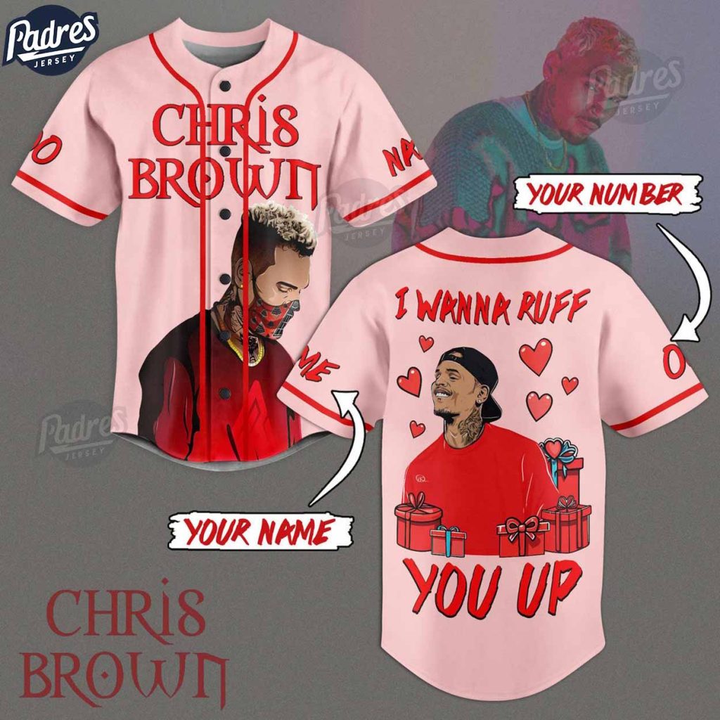 Custom Happy Valentine Chris Brown Baseball Jersey