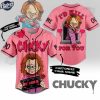 Custom Happy Valentine Chucky Wanna Play Baseball Jersey 1