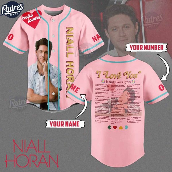 Custom Happy Valentine Niall Horan Baseball Jersey 1
