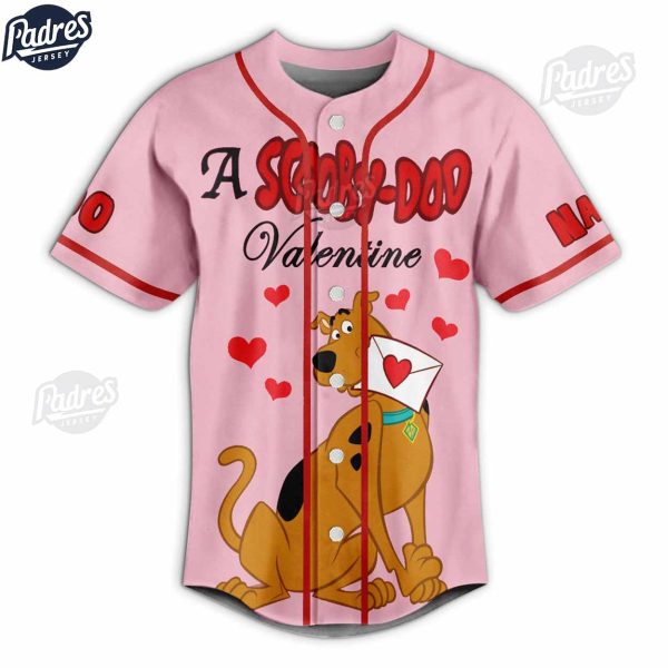 Custom Happy Valentine Scooby Doo Baseball Jersey 3