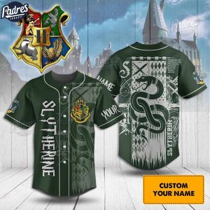 Custom Harry Potter Slytherin House Baseball Jersey Summer 1