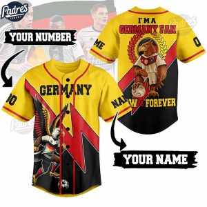 Custom I Am Germany Fan Baseball Jersey Style 1