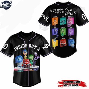 Custom Inside Out 2 Disney Baseball Jersey 1