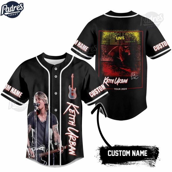 Custom Keith Urban Tour 2024 Baseball Jersey 2