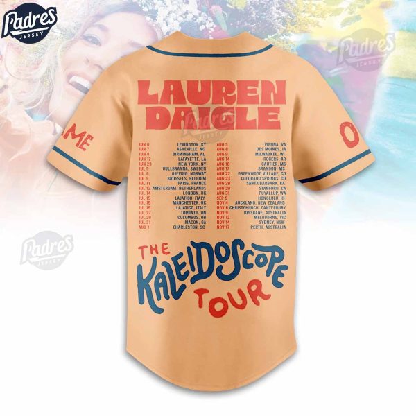 Custom Lauren Daigle The Kaleidoscope Tour Music Baseball Jersey 3