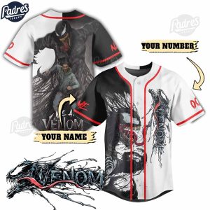 Custom Marvel Venom Baseball Jersey Style 1